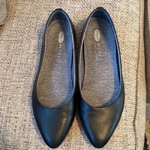 Dr. Scholls Be Free Black Pointed Toe Flats